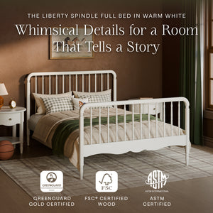 Liberty Spindle Full Bed in Warm White