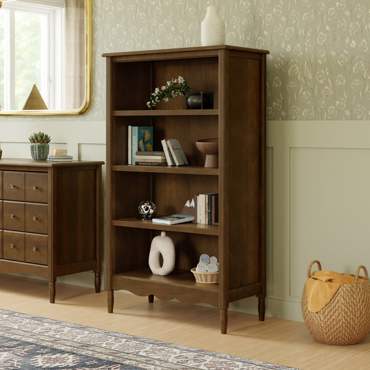 Liberty Assembled Bookcase in Natural Walnut