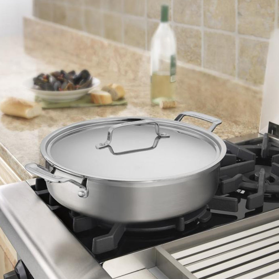 MultiClad Pro Triple Ply Stainless Cookware 5.5 Qt. Casserole with Cover in Stainless Steel