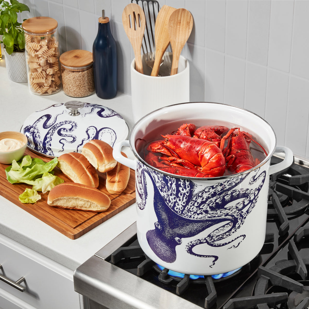 Caskata® Lucy 16 Qt. Enamel on Steel Stockpot