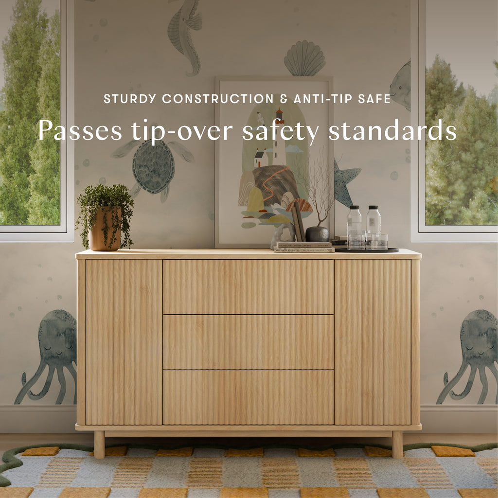 Pogo Tambour Assembled Dresser in Blonde