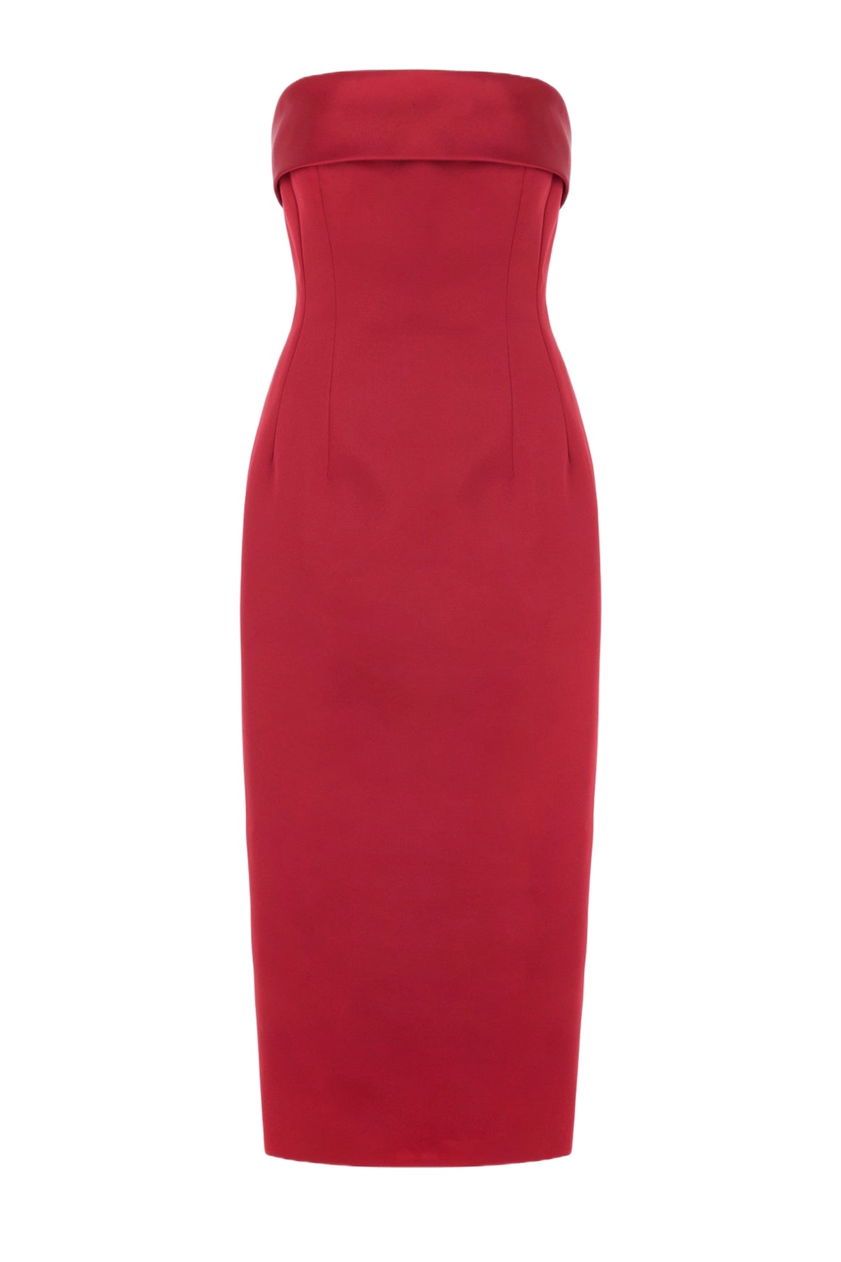 Keeley Dress in Red Duchesse Satin