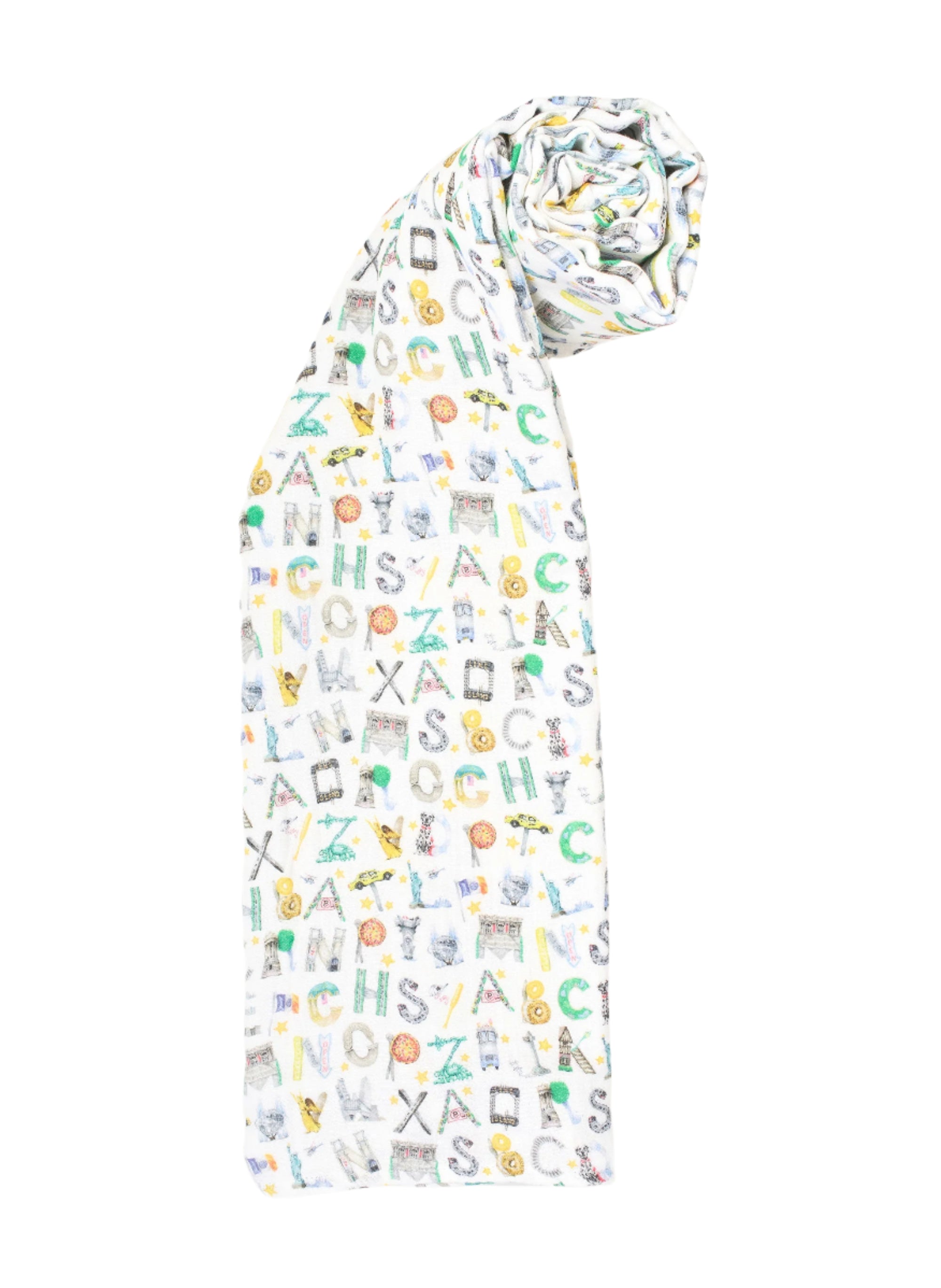 NYC Alphabet Soup Shawl Blanket