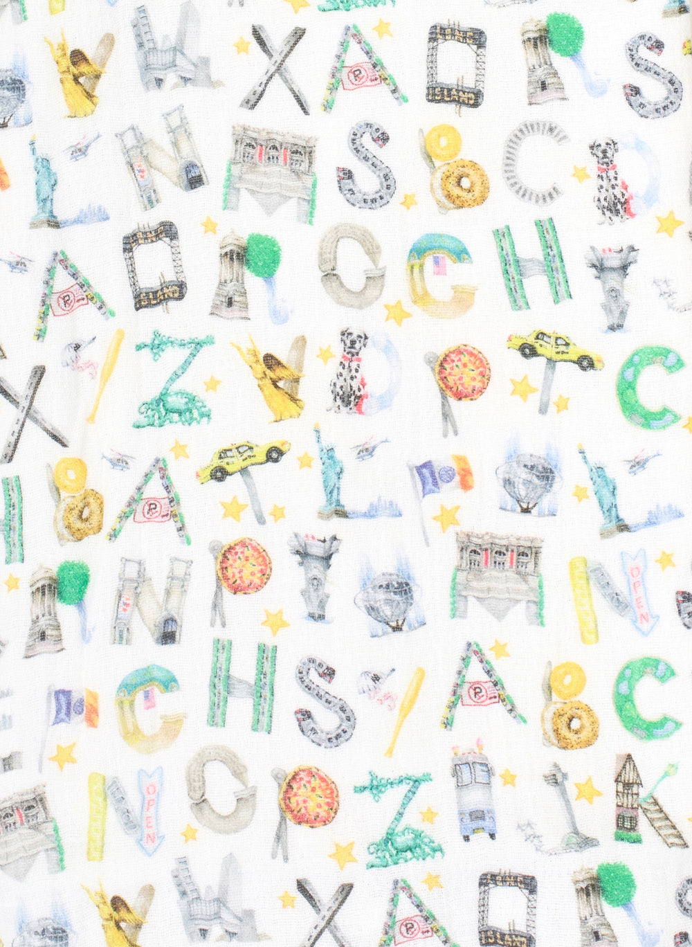 NYC Alphabet Soup Shawl Blanket