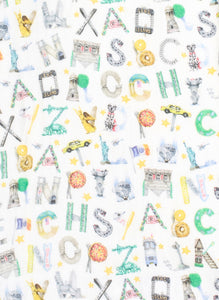 NYC Alphabet Soup Shawl Blanket