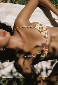 Kendall Triangle Bikini Top in Italian Oranges