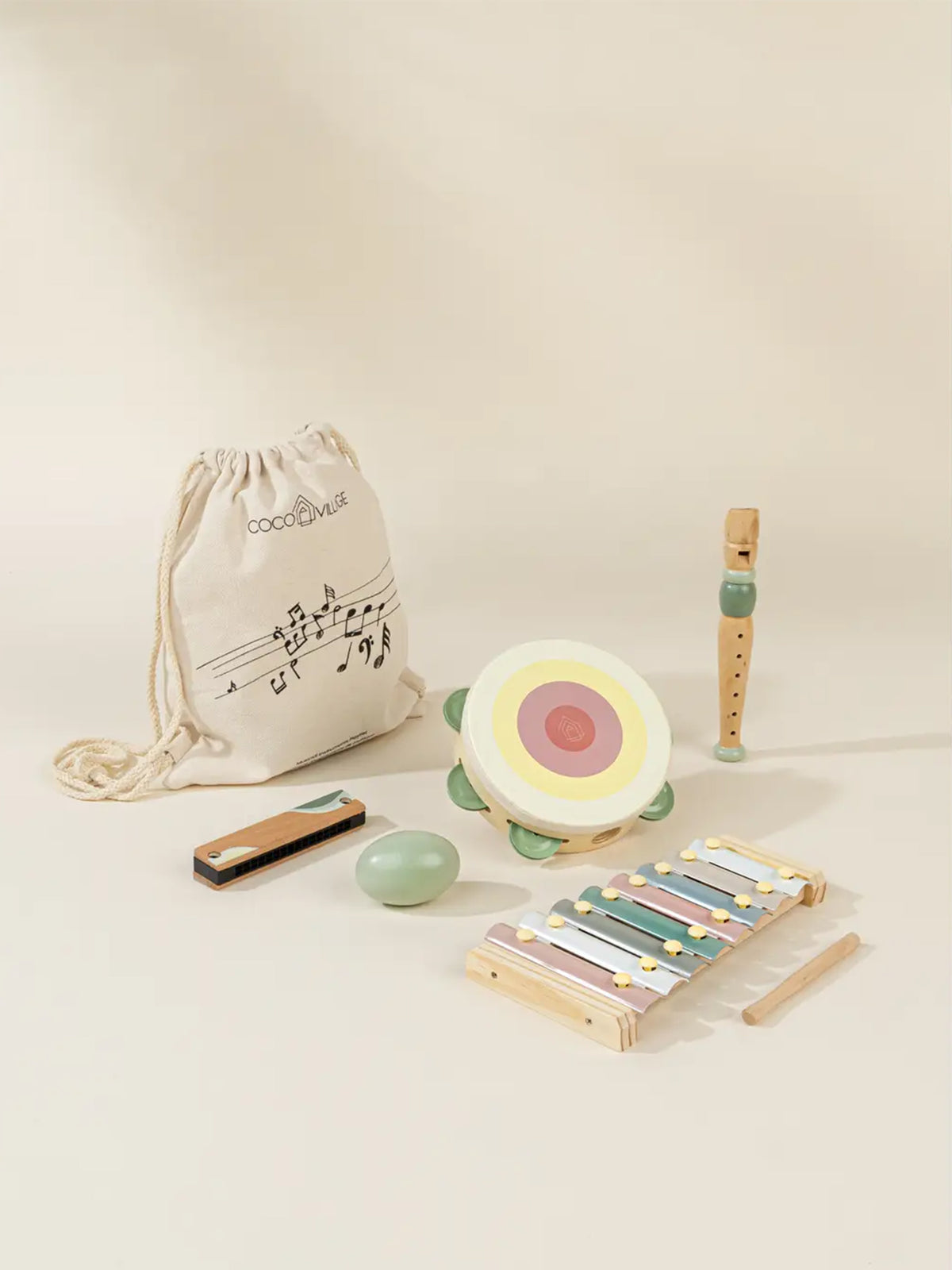 Baby & Kids' Wooden Musical Instruments Playset