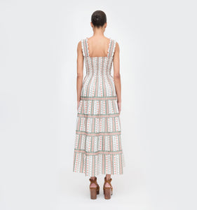 The Kimmy Nap Dress in Cosmos Floral Stripe