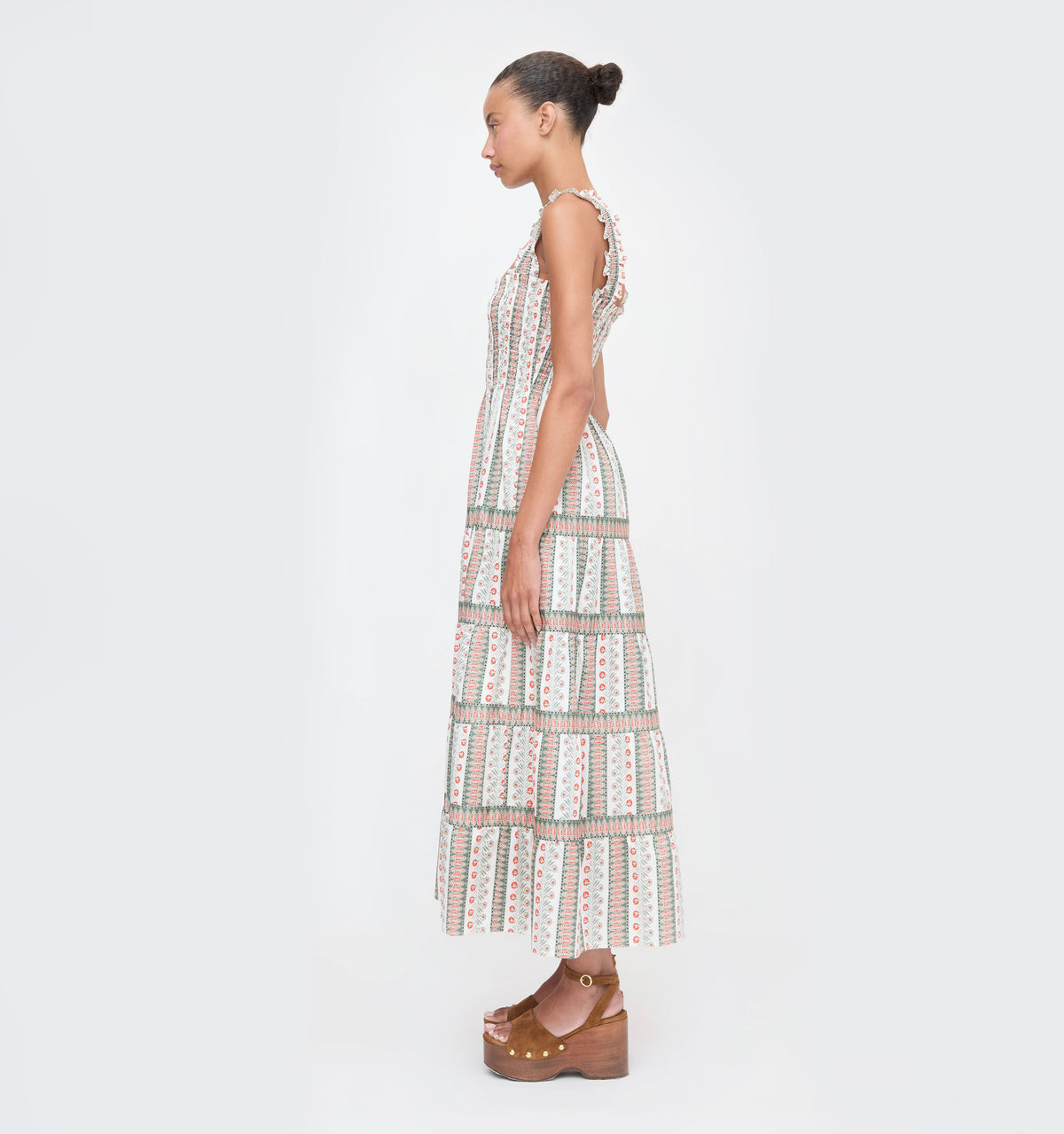 The Kimmy Nap Dress in Cosmos Floral Stripe