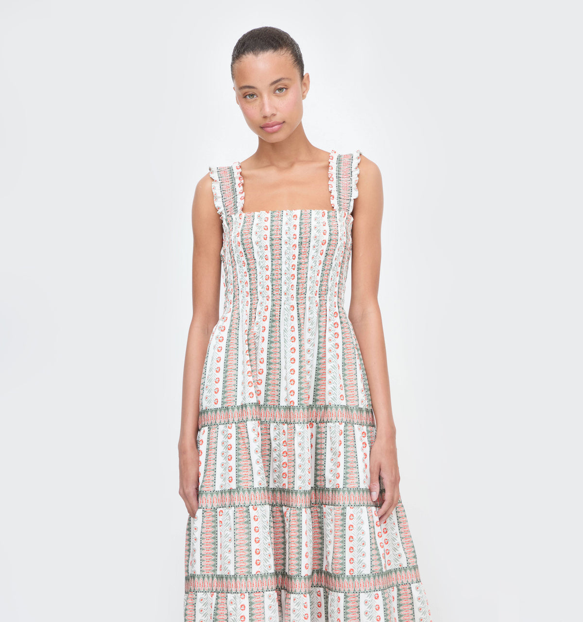 The Kimmy Nap Dress in Cosmos Floral Stripe