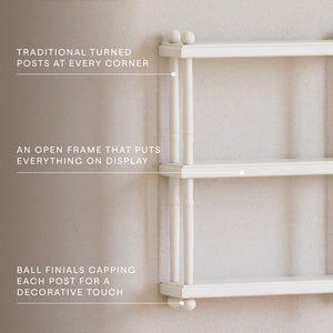 Liberty Tiered Wall Shelf in Warm White
