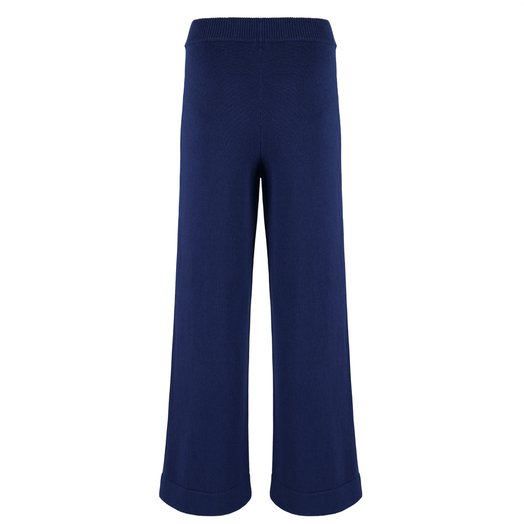 Women’s Navy Wide Leg Knit Pant