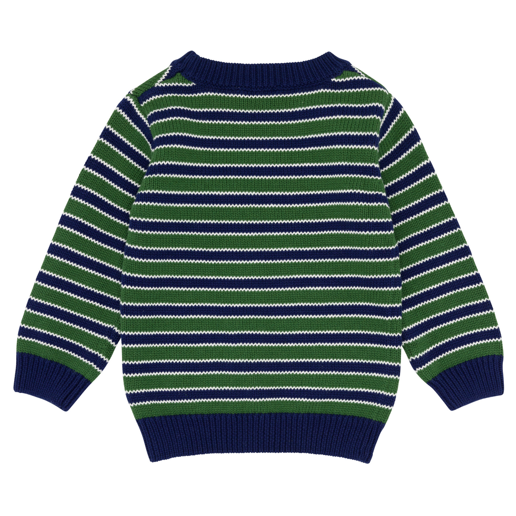 Unisex Evergreen Stripe Knit Sweater