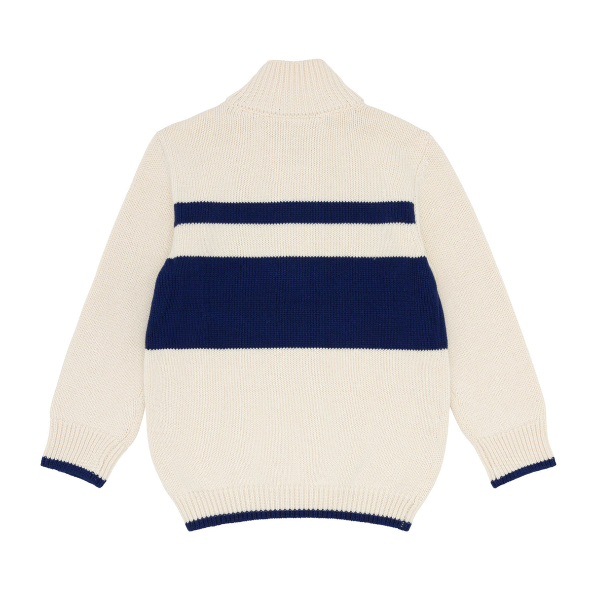 Unisex Cream Half Zip Sweater