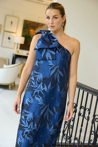 Cassie Gown in Royal Blue Pansy Vine Organza