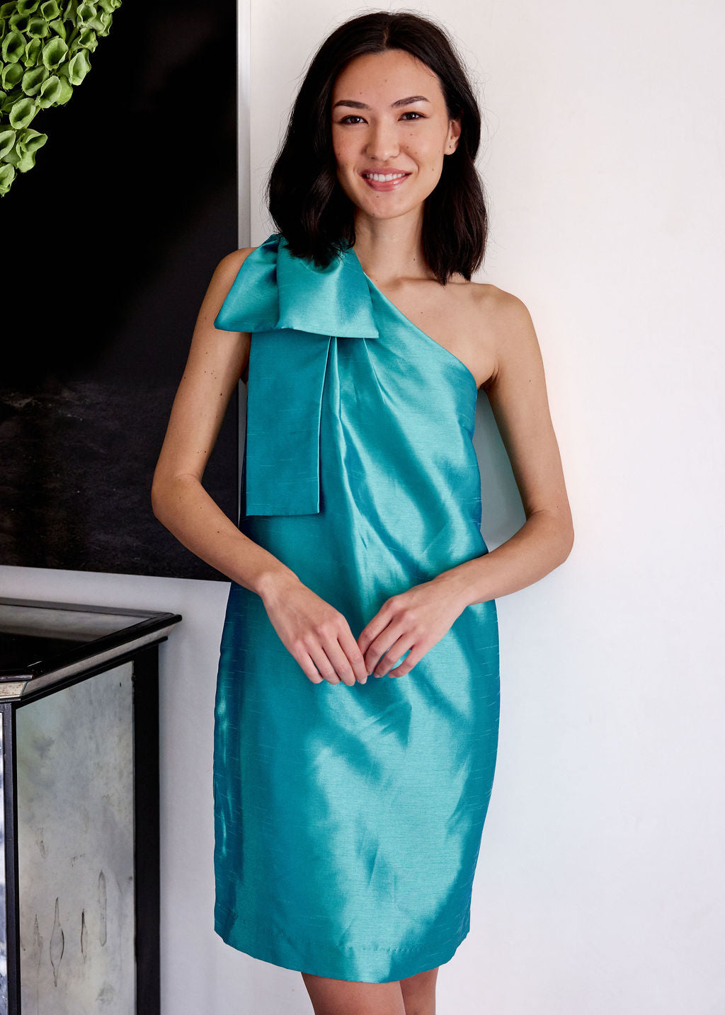 Cassie Dress Teal Dupioni XS / Blue Cassie Dress Teal Dupioni XS / Blue