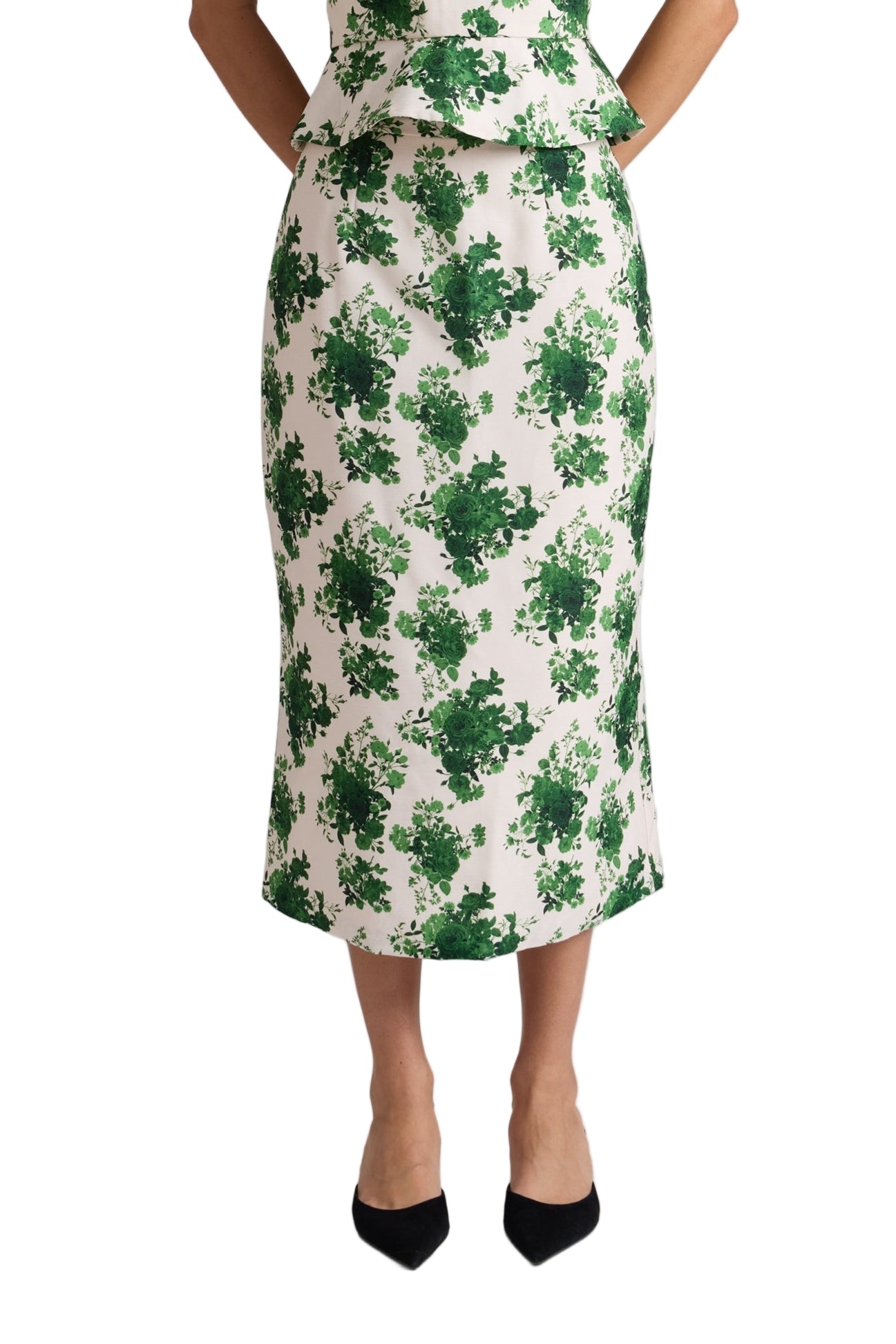 Celeste Skirt Cream & Green Floral