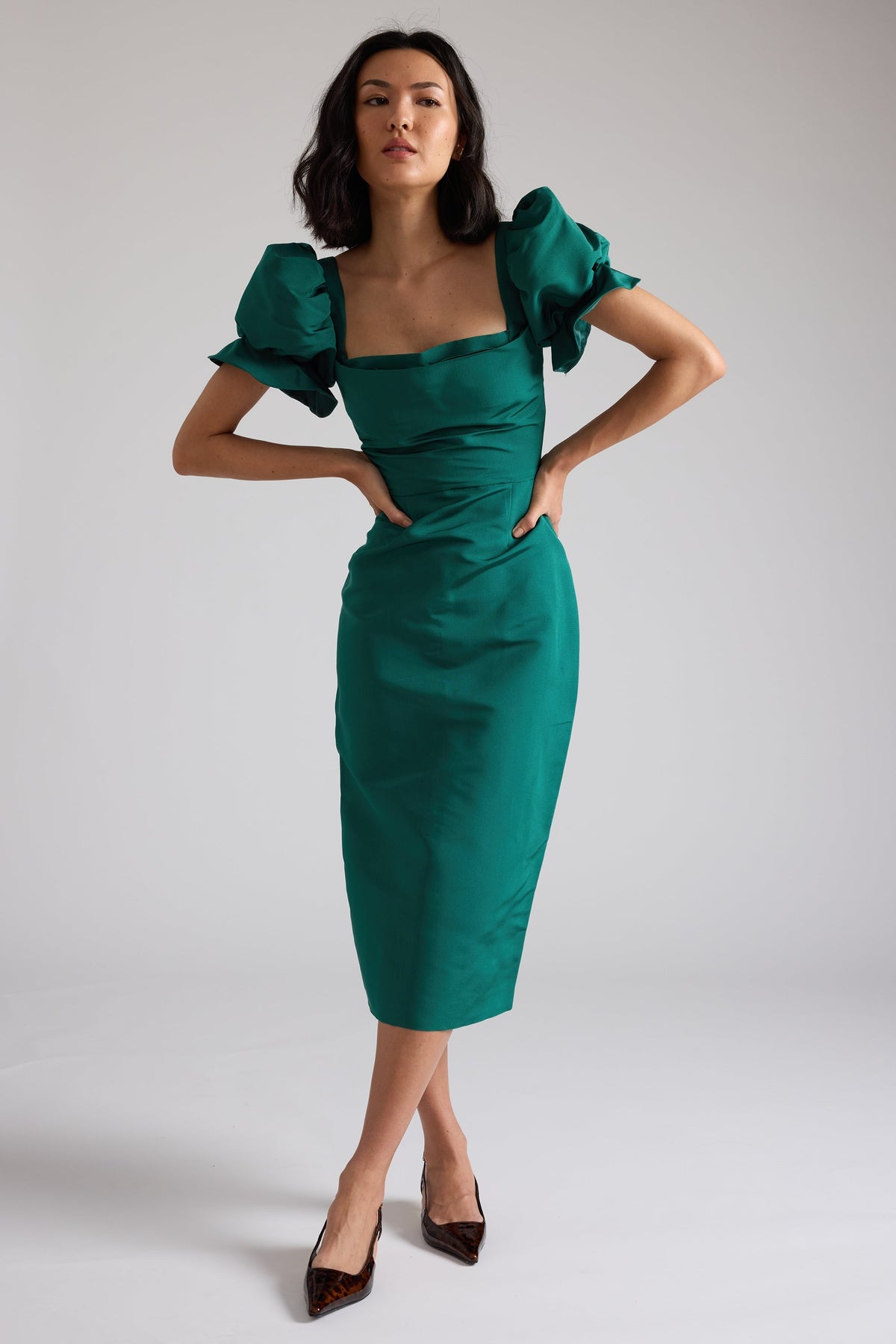 Rose Dress in Evergreen