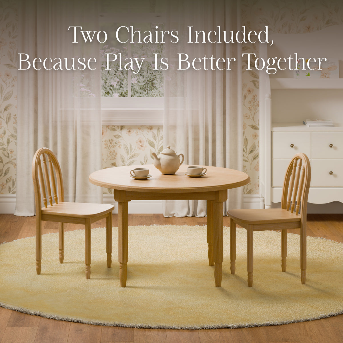 Liberty Play Table & Spindle Chairs Set in Honey