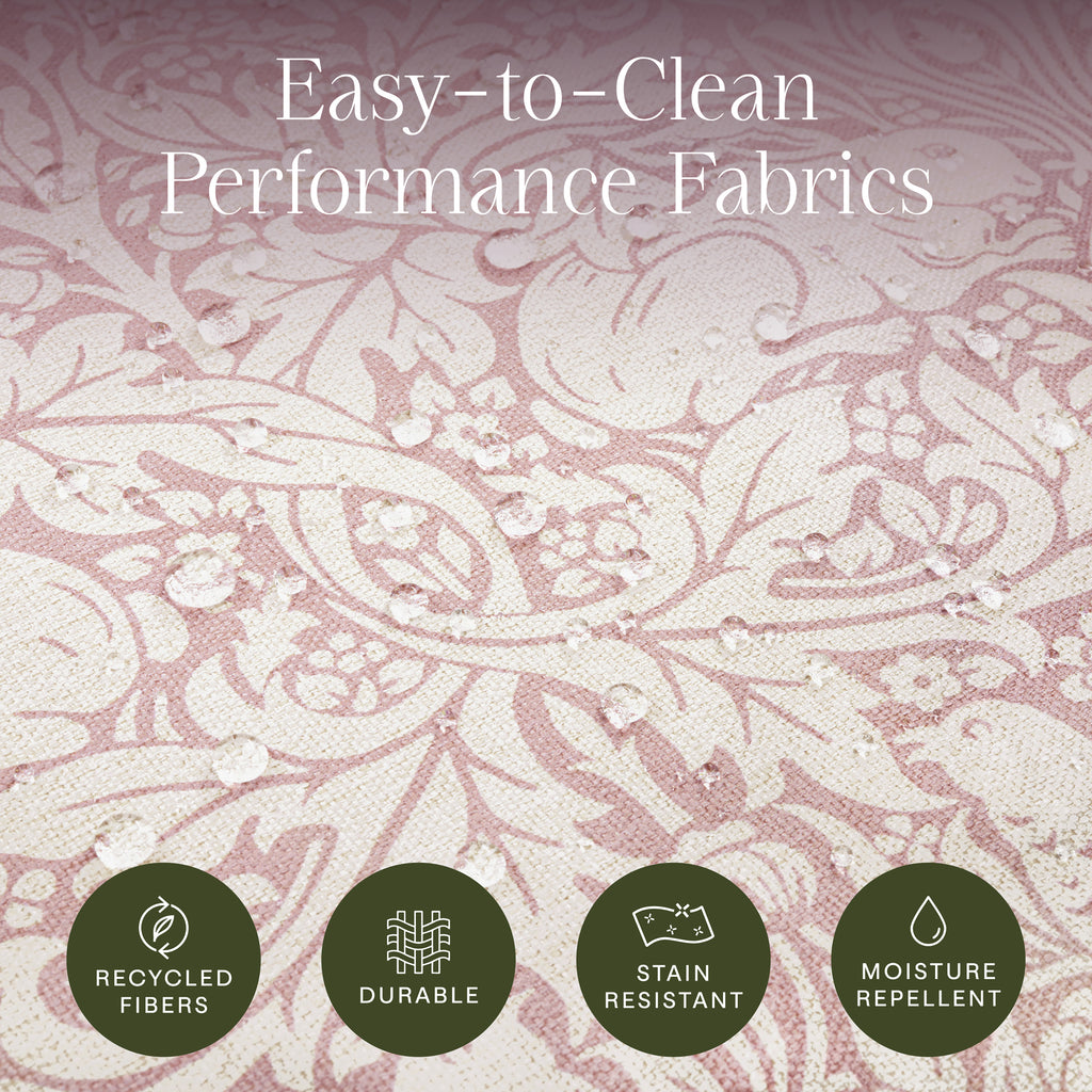 Morris & Co. x Namesake Crawford Pillowback Comfort Swivel Glider Pure Brer Rabbit in Rose