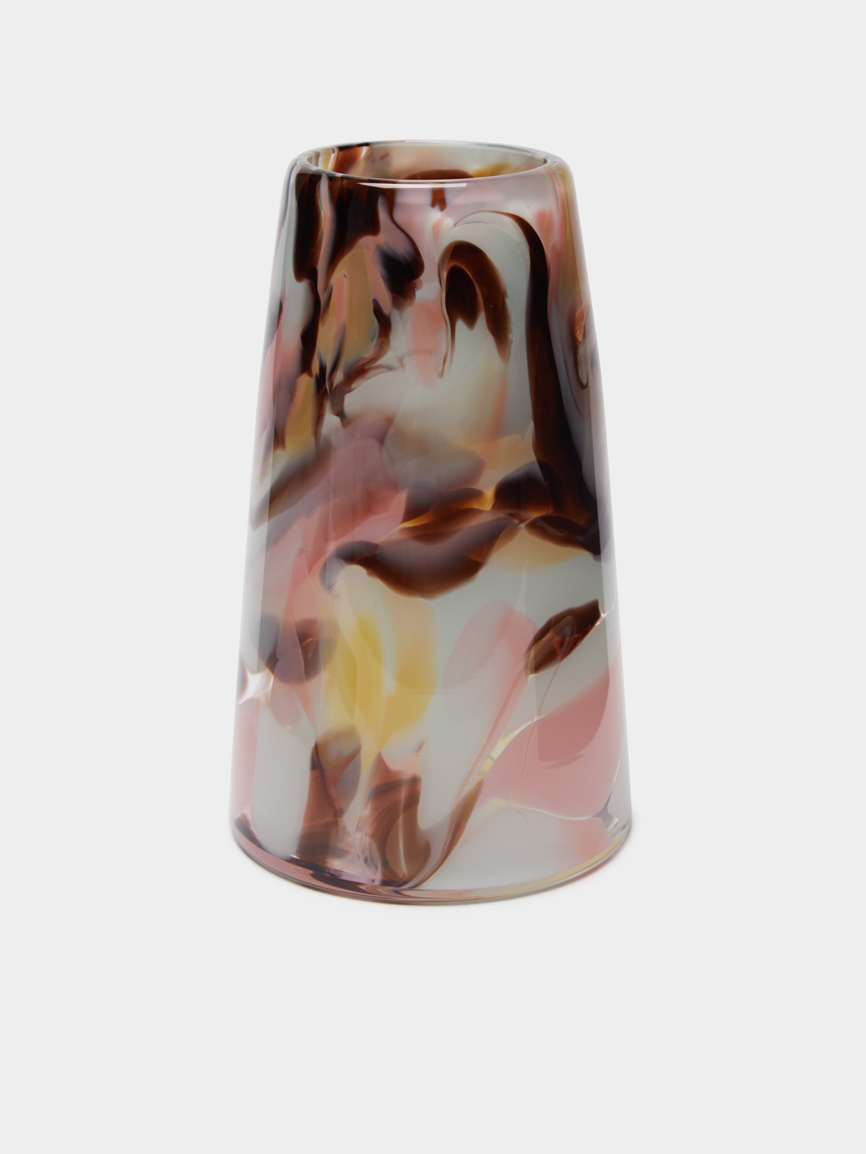 The Glass Studio Marbled Hand-Blown Glass Vase