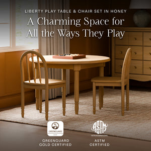 Liberty Play Table & Spindle Chairs Set in Honey