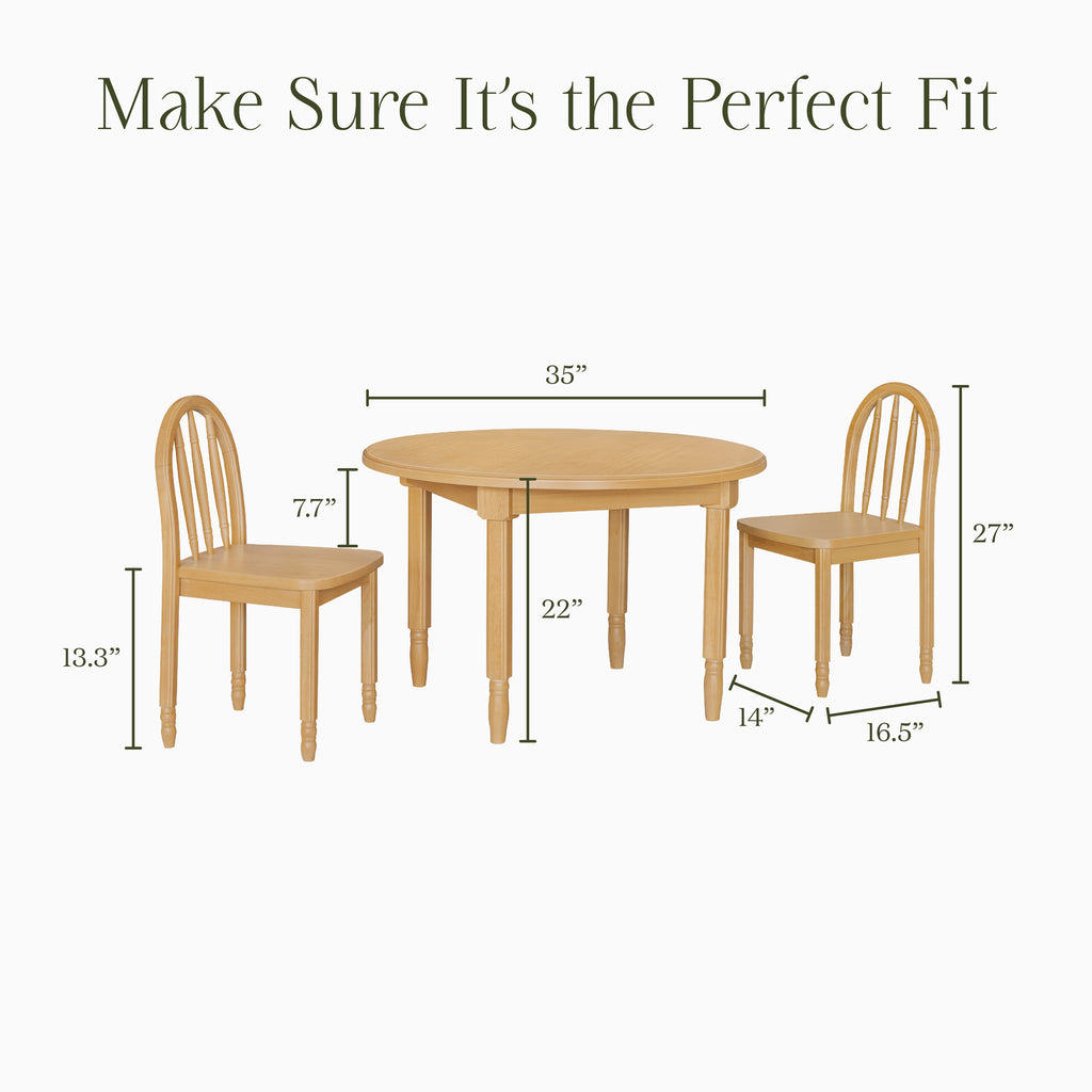 Liberty Play Table & Spindle Chairs Set in Honey
