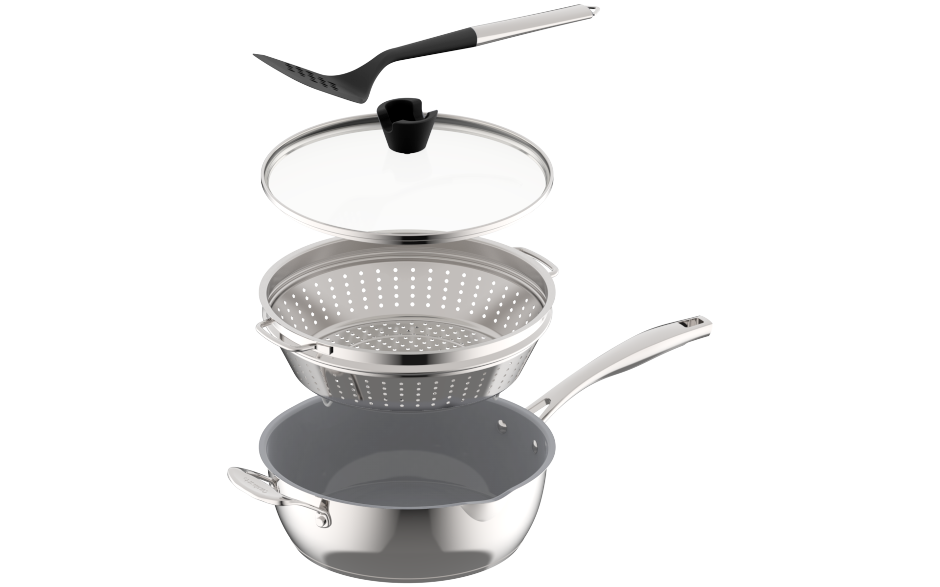 Preferred Pan 4-Piece Set Stainless Steel in Stainless Steel