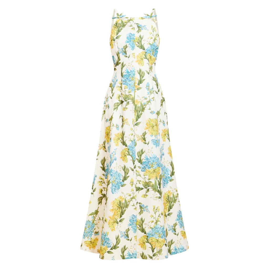Ladera Gown in Verdant Blooms