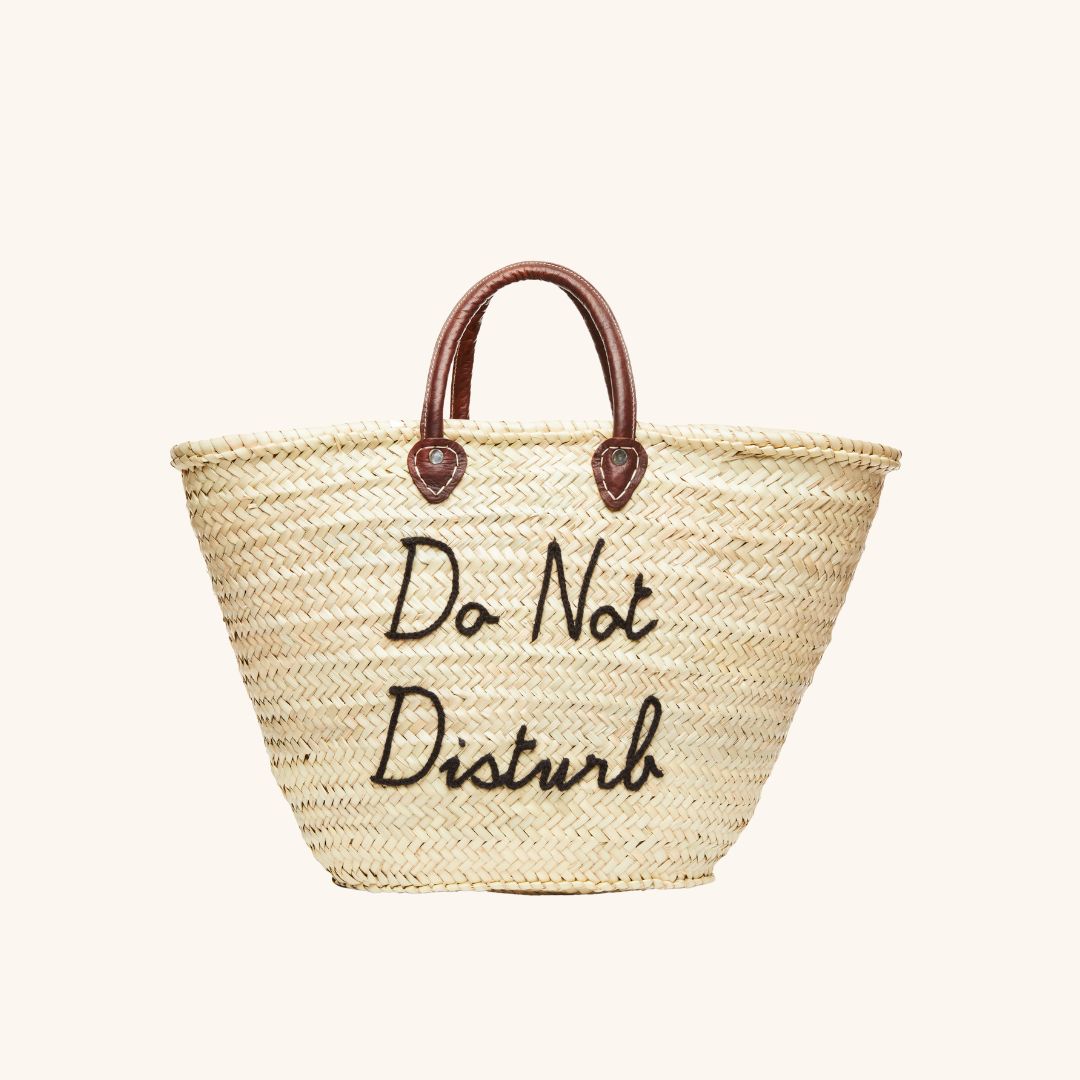 Large straw beach tote with short handles - customized straw beach tote bag