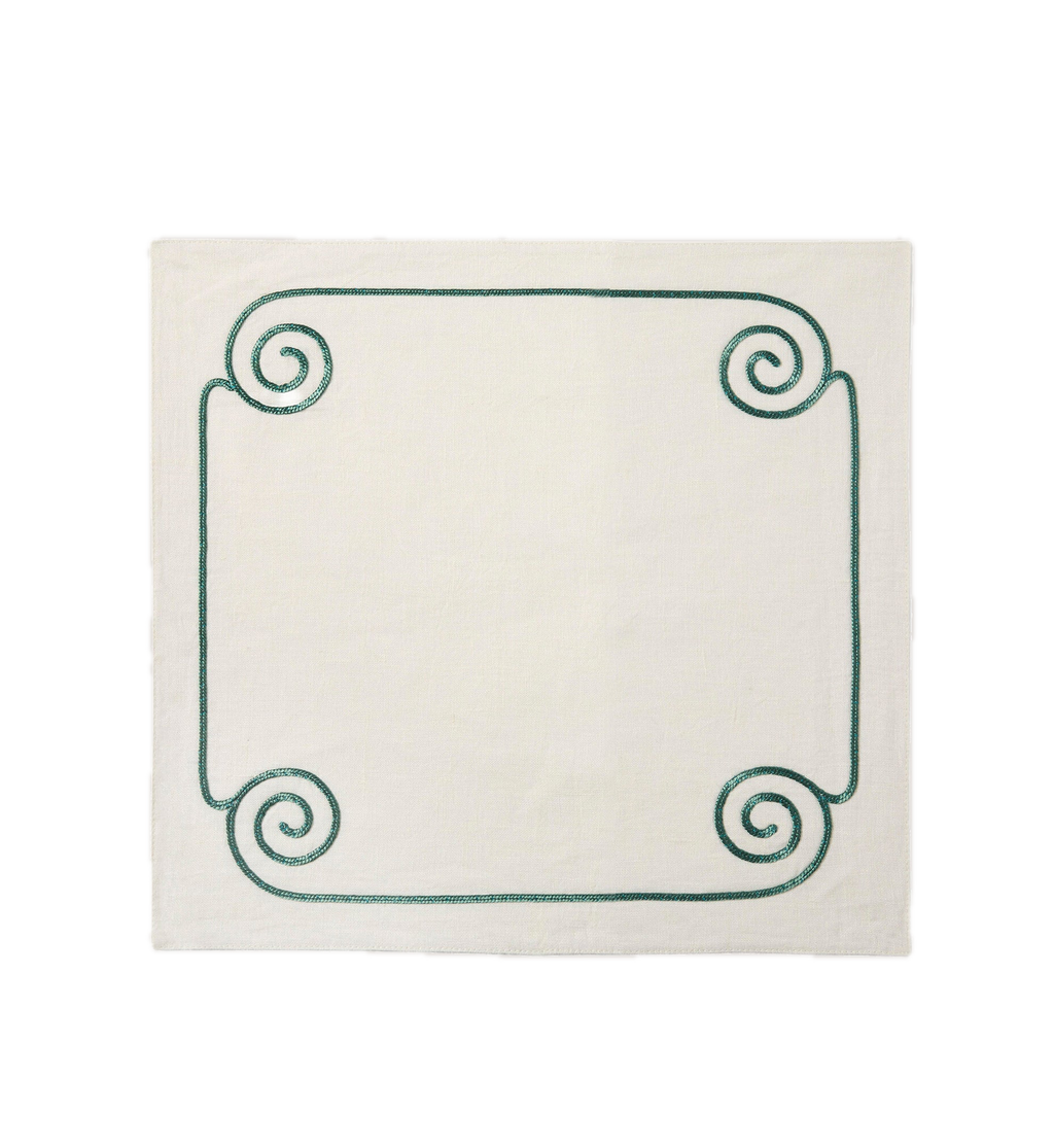 Les Ondes Napkin in White