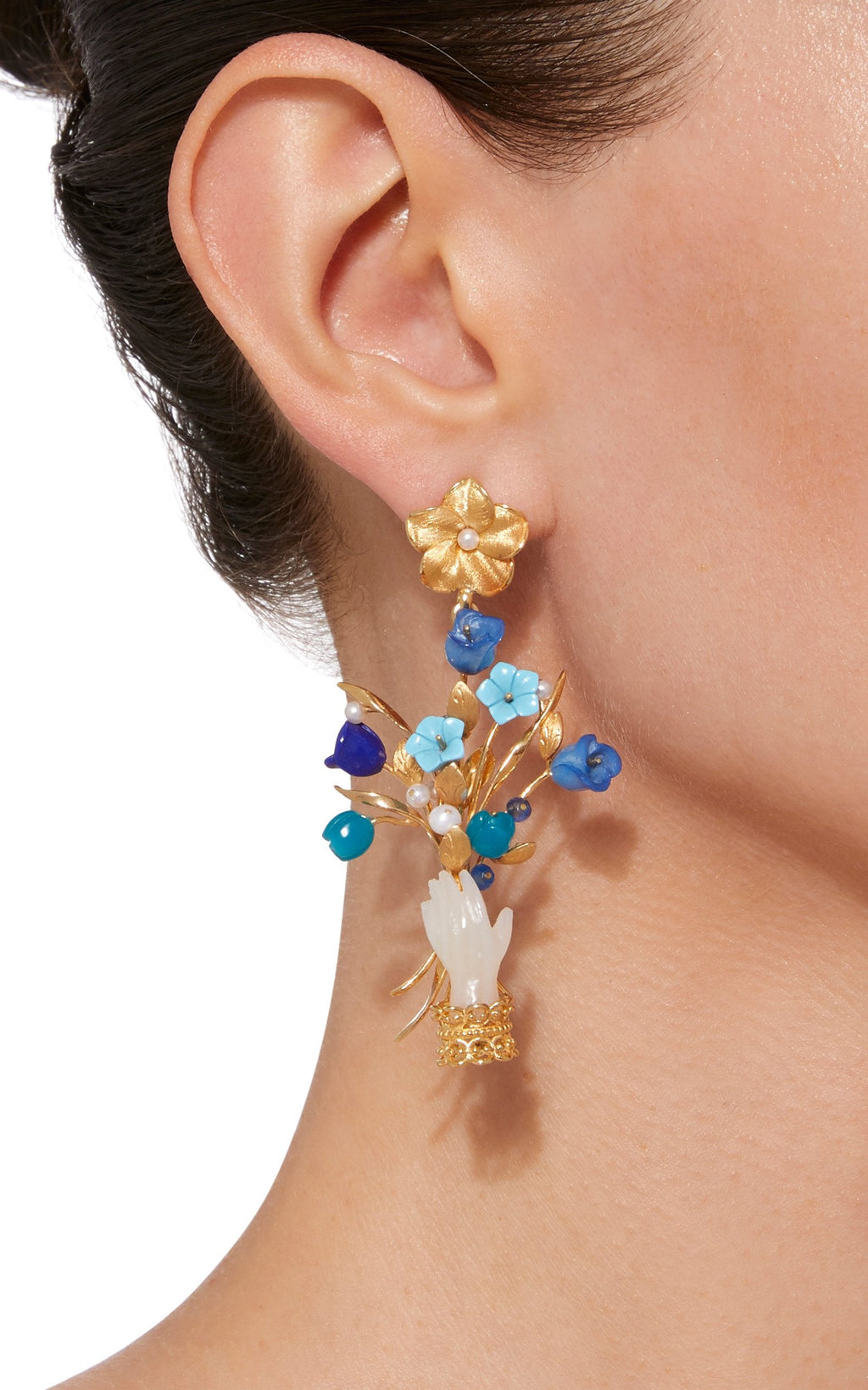 Blossom Earrings in Pearl Blue