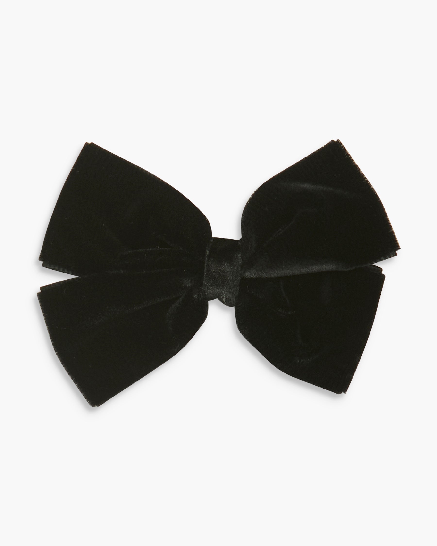 Large Velvet Hairclip in Black