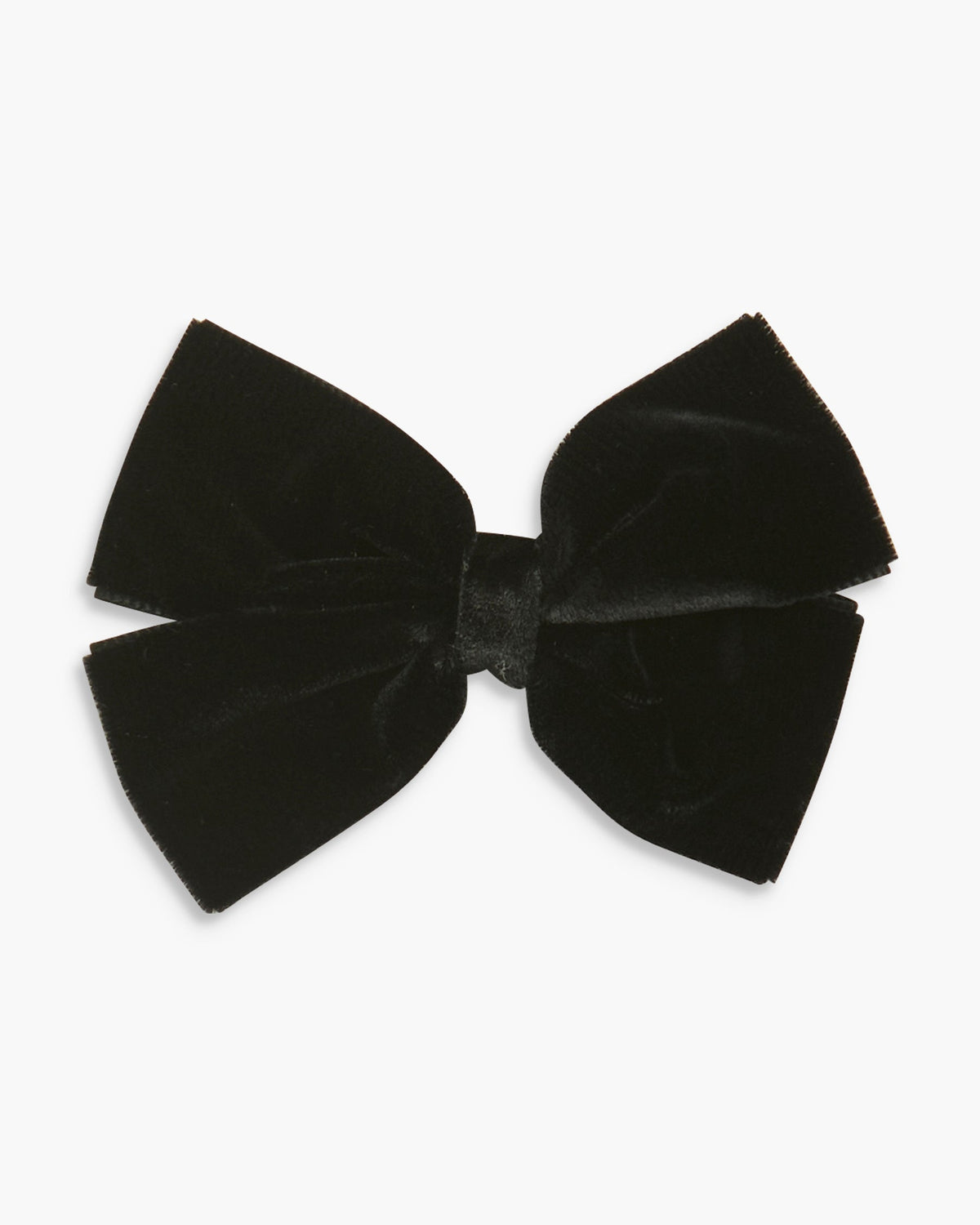 Large Velvet Hairclip in Black
