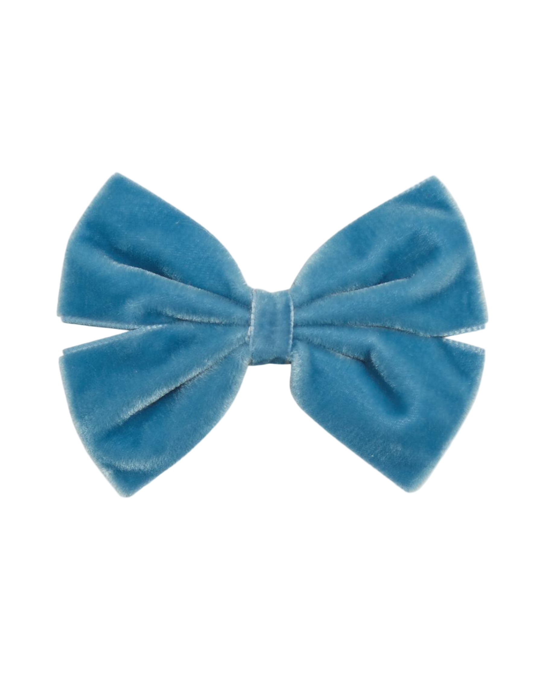 Large Velvet Hairclip in Blue
