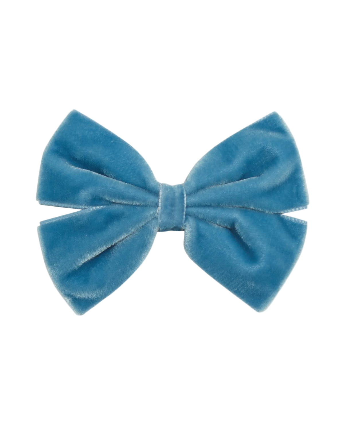 Large Velvet Hairclip in Blue