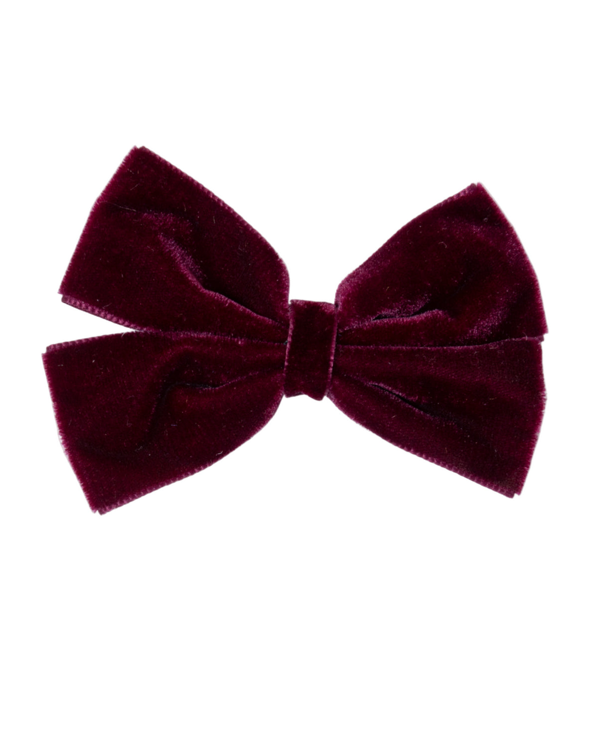 Large Velvet Hairclip in Burgundy
