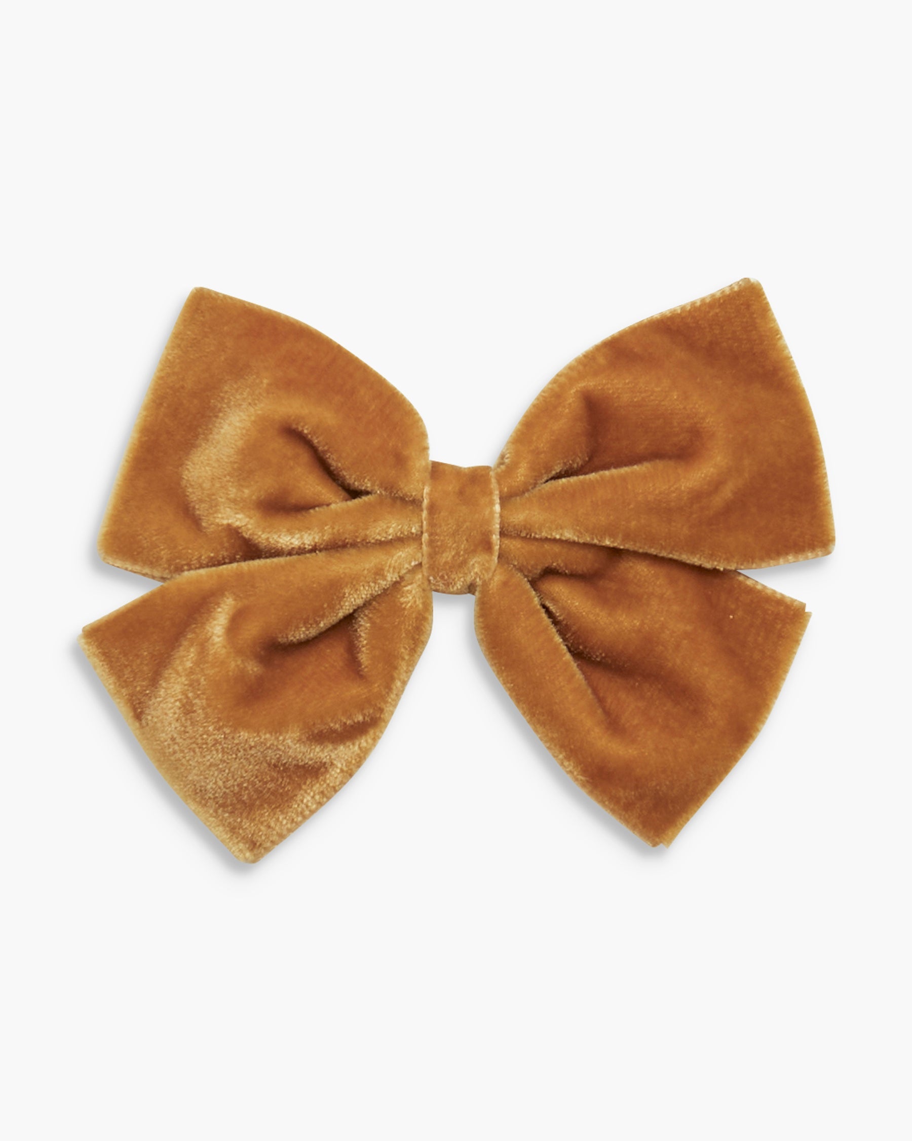 Large Velvet Hairclip in Cooper