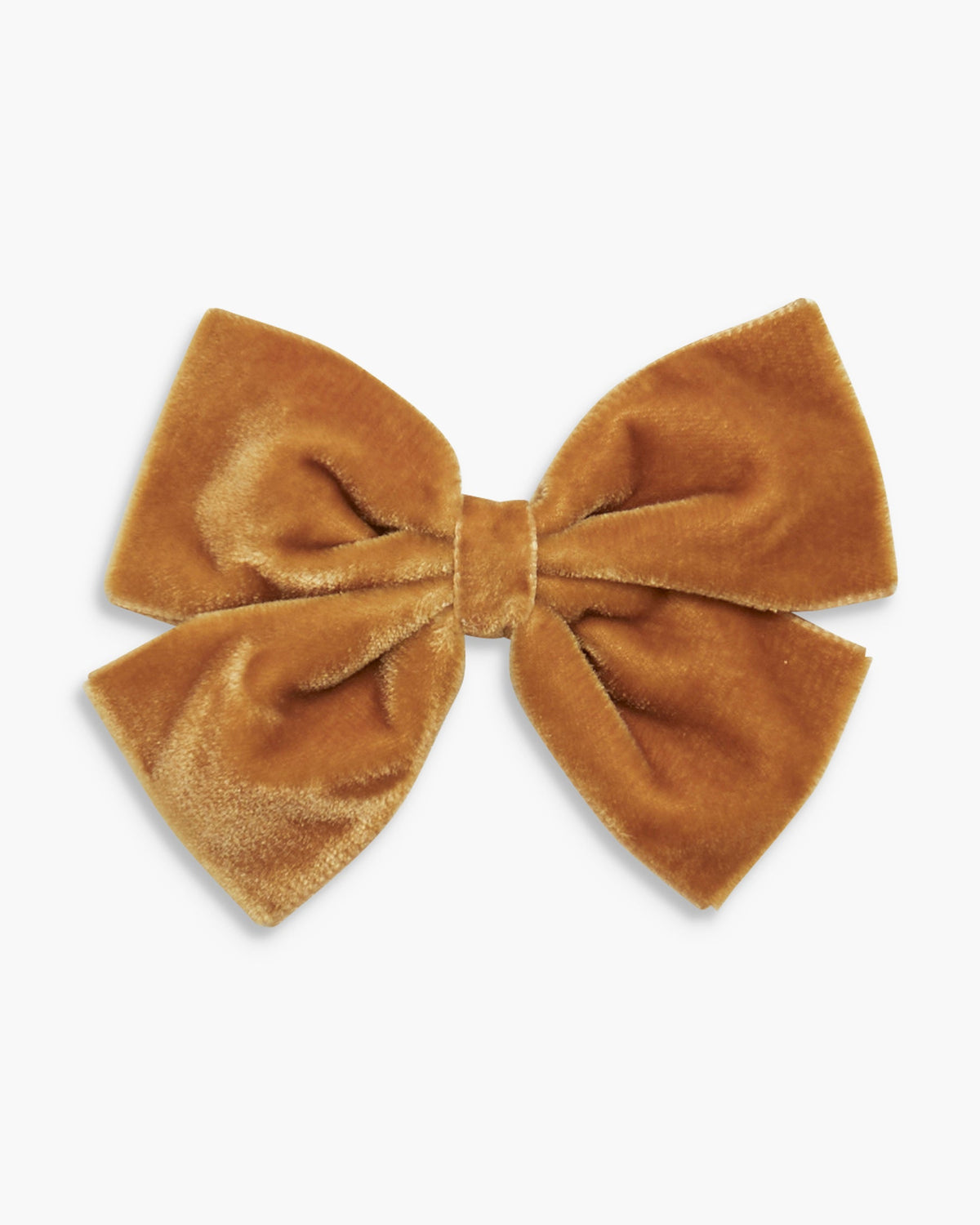 Large Velvet Hairclip in Cooper