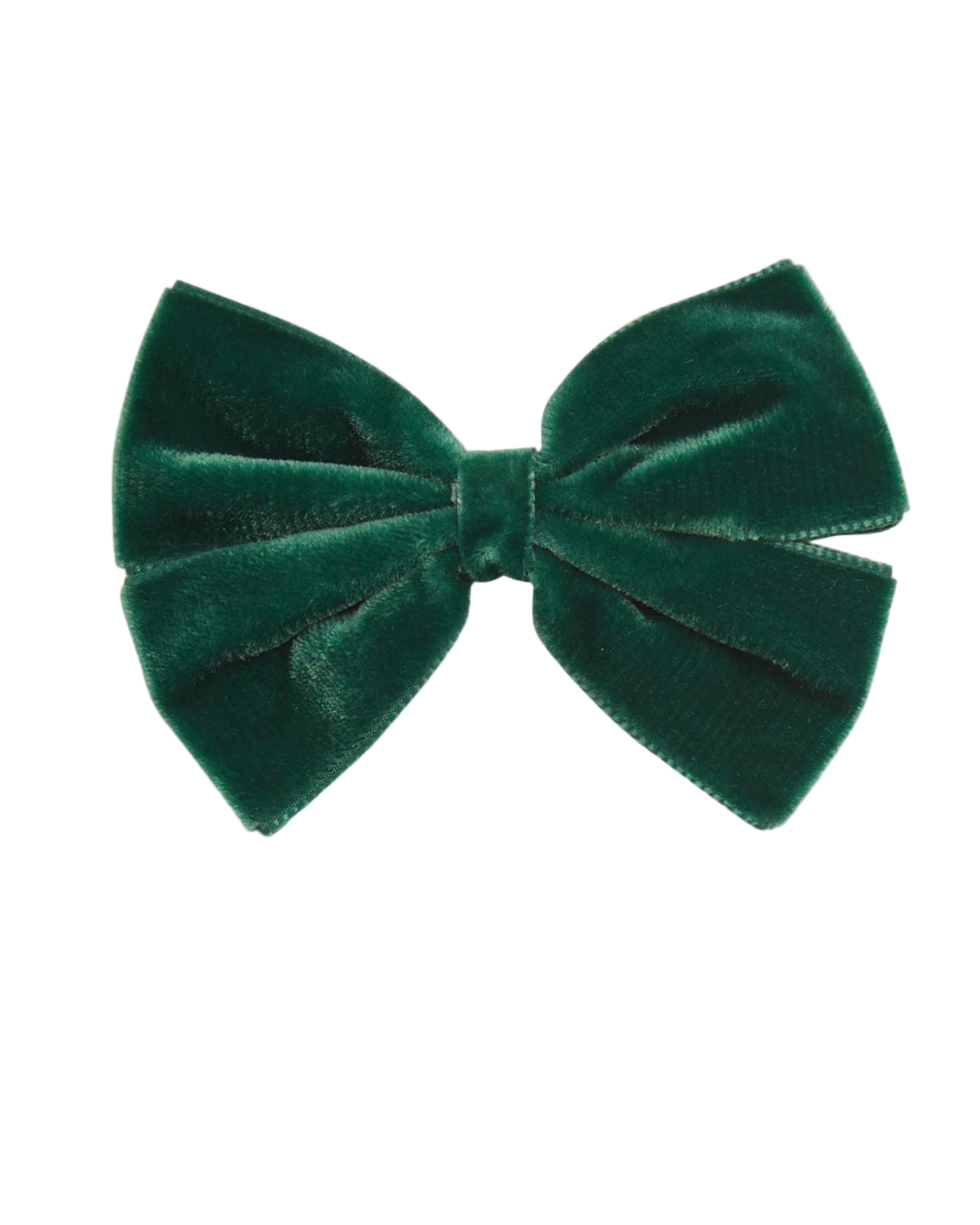 Large Velvet Hairclip in Green