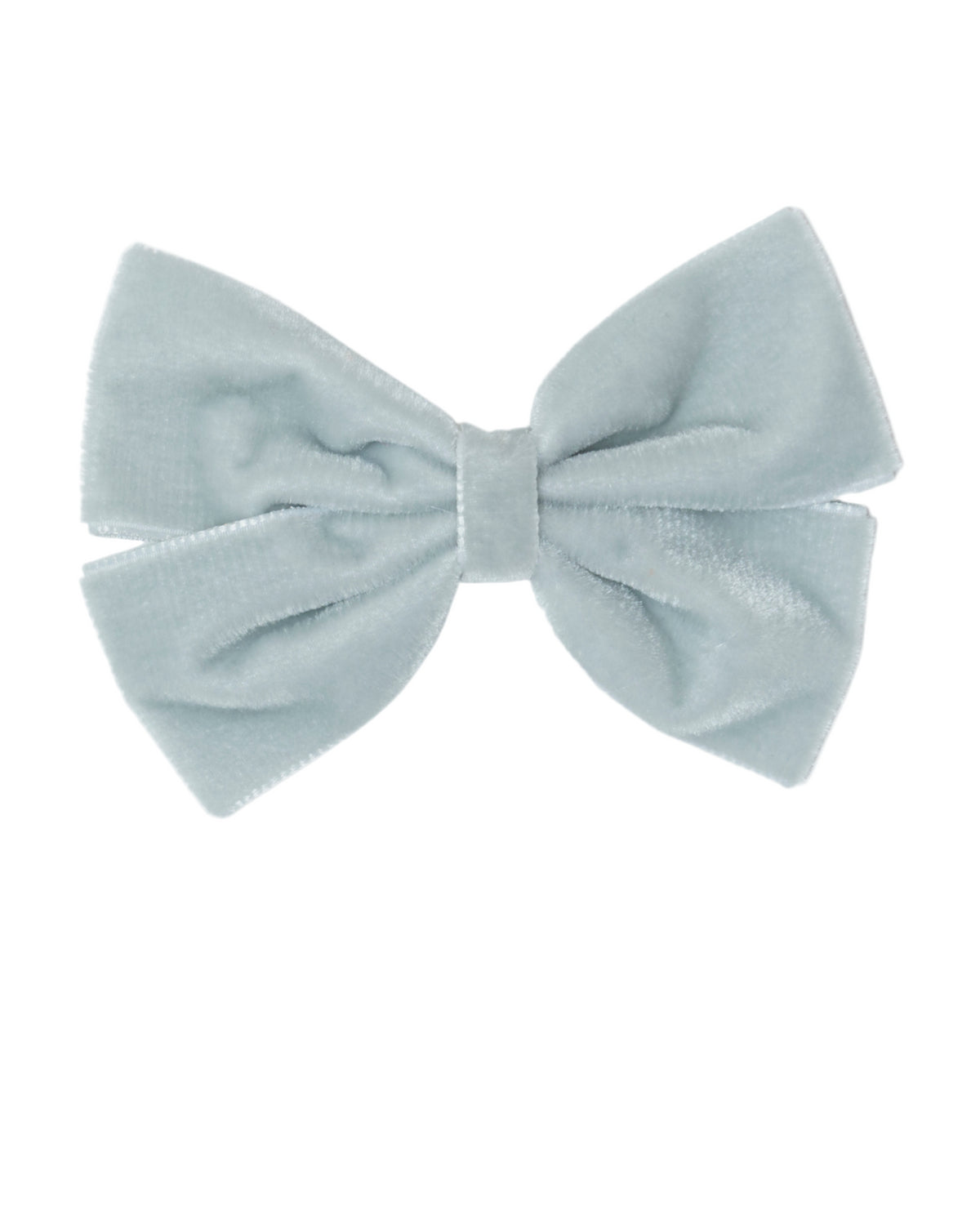 Large Velvet Hairclip in Grey