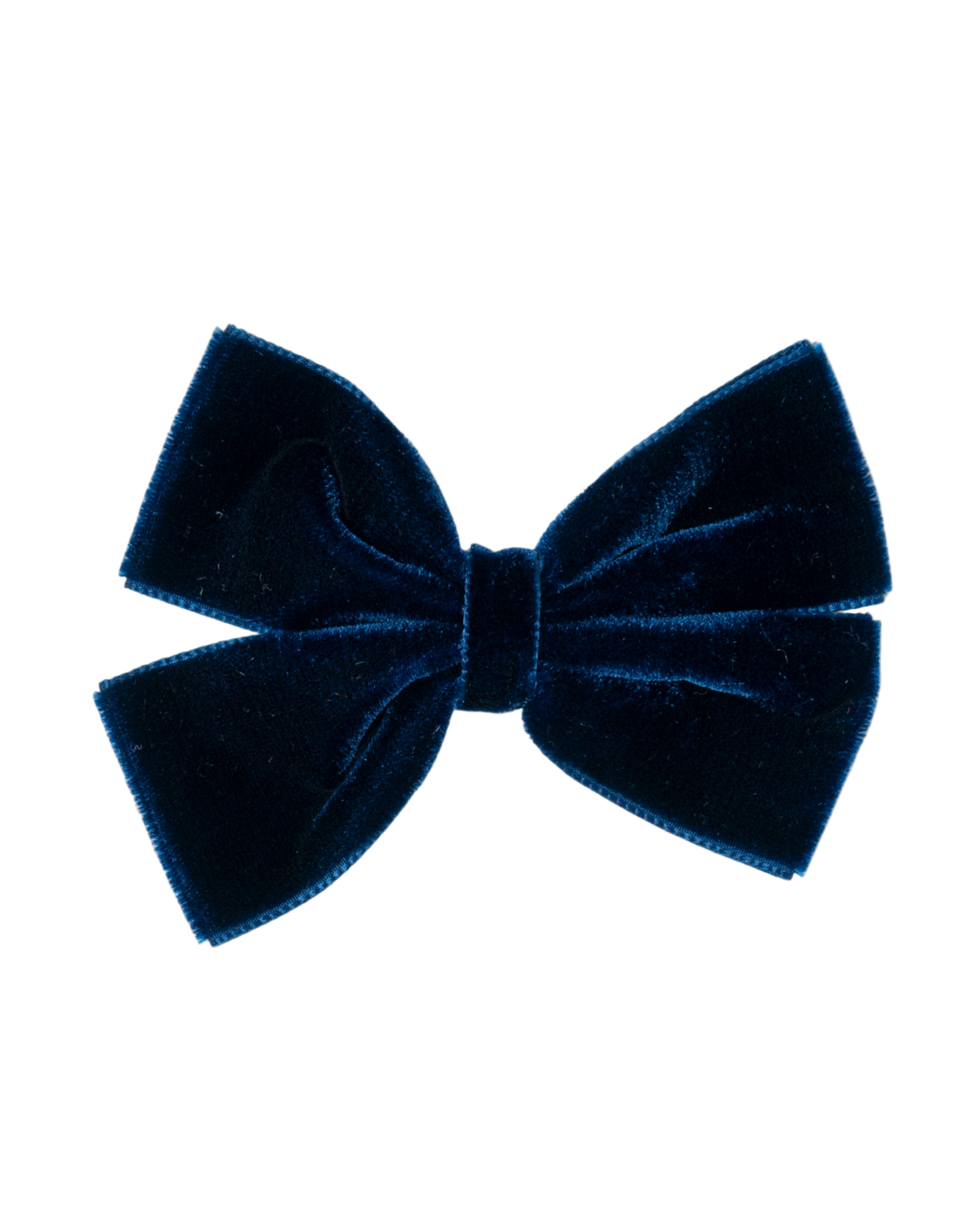Large Velvet Hairclip in Navy