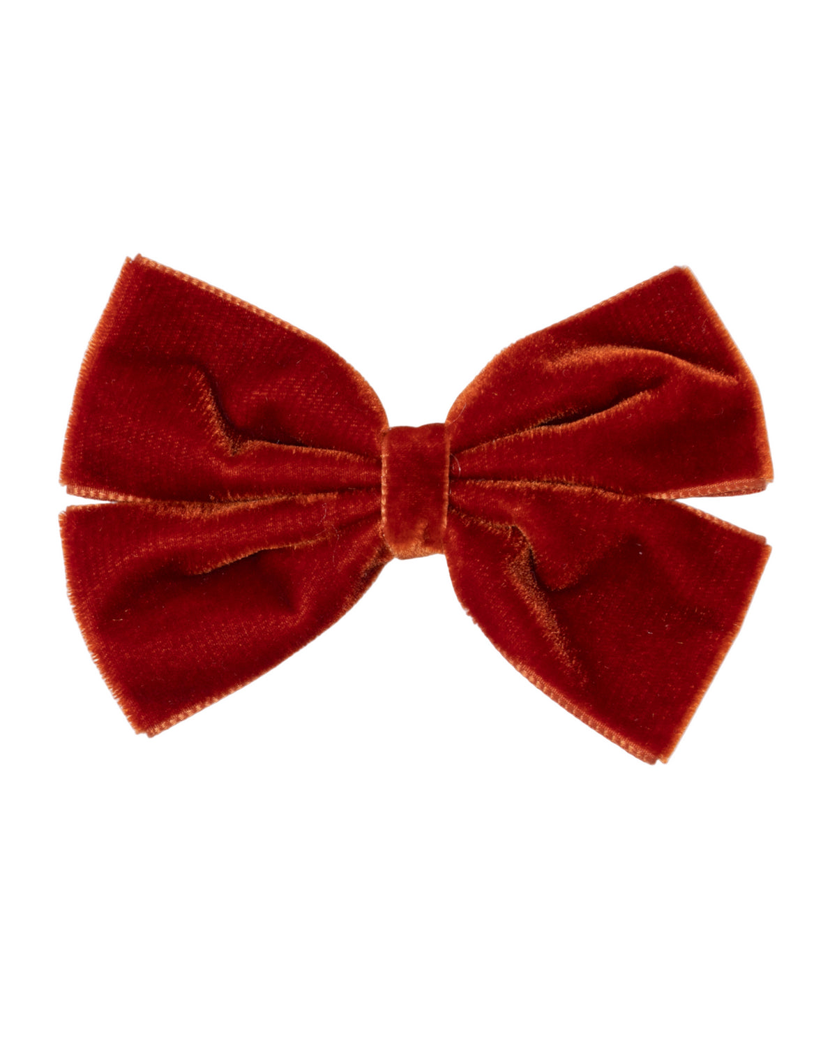Large Velvet Hairclip in Rust