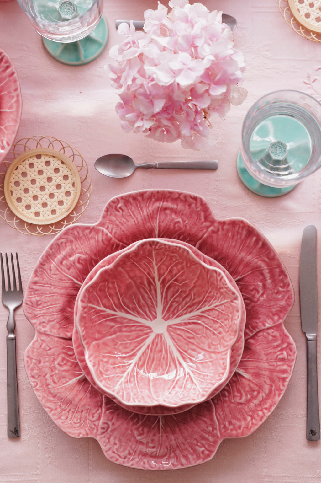 Cabbage Cereal Bowl in Pink