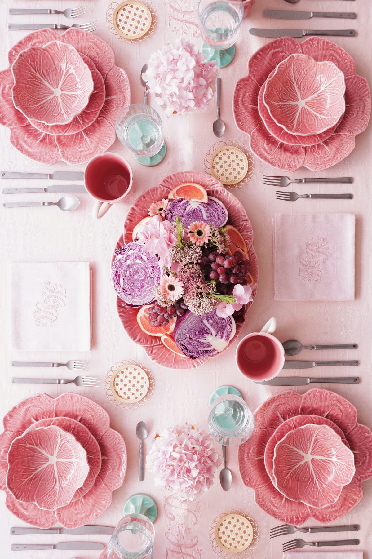 Cabbage Cereal Bowl in Pink