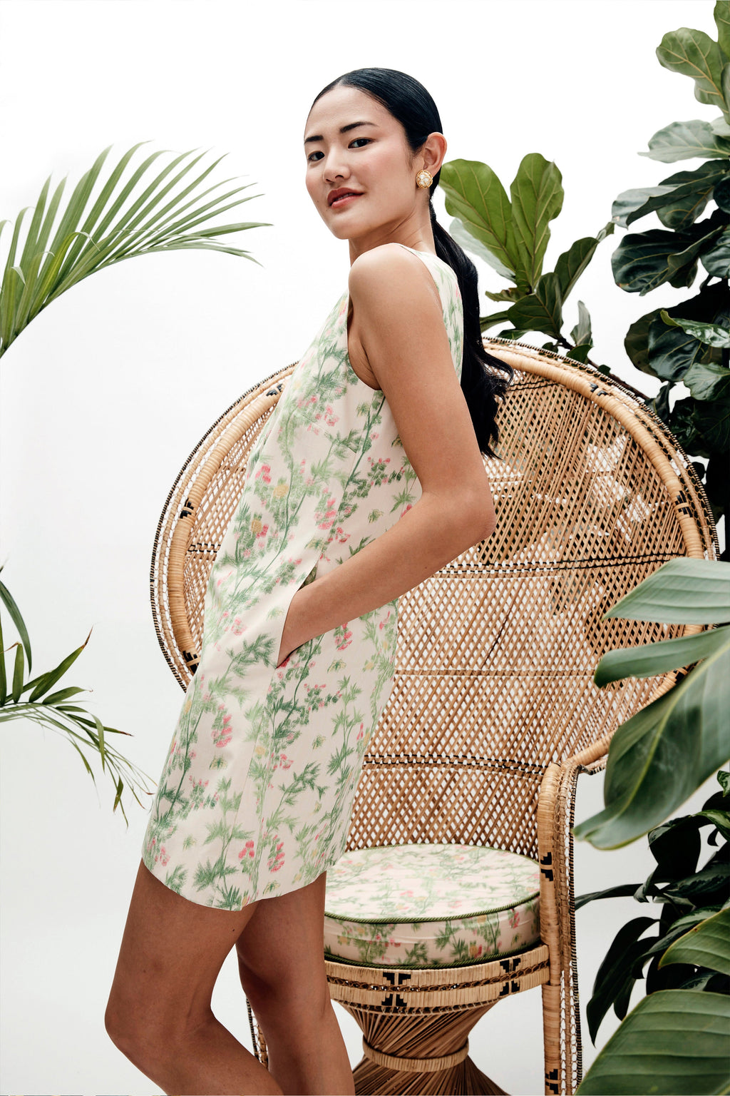 MAE x Scalamandré Laurel Dress in Jardin De Chine