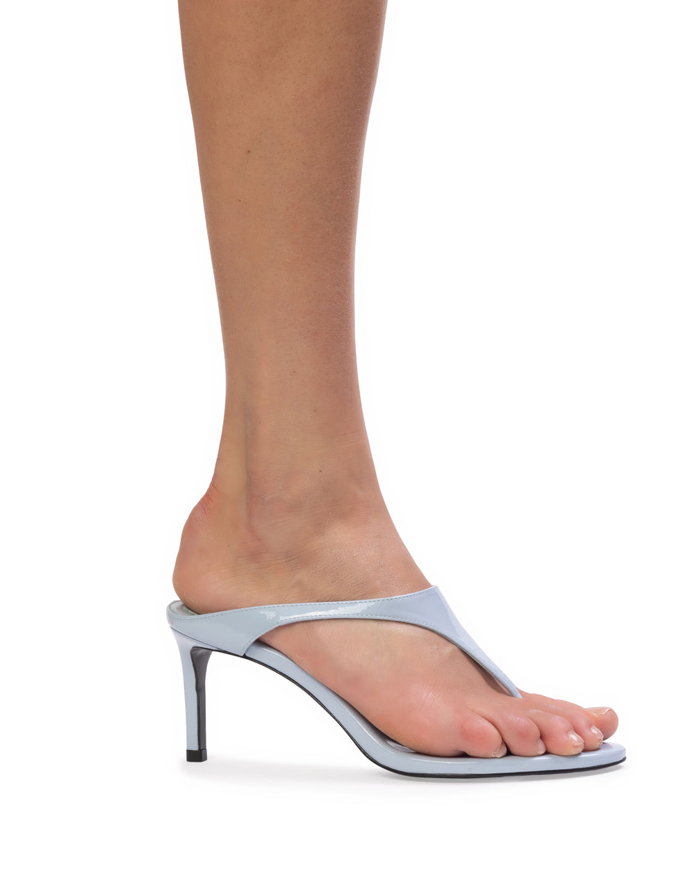 Laurel 65 Mule in Sky Blue Patent Leather