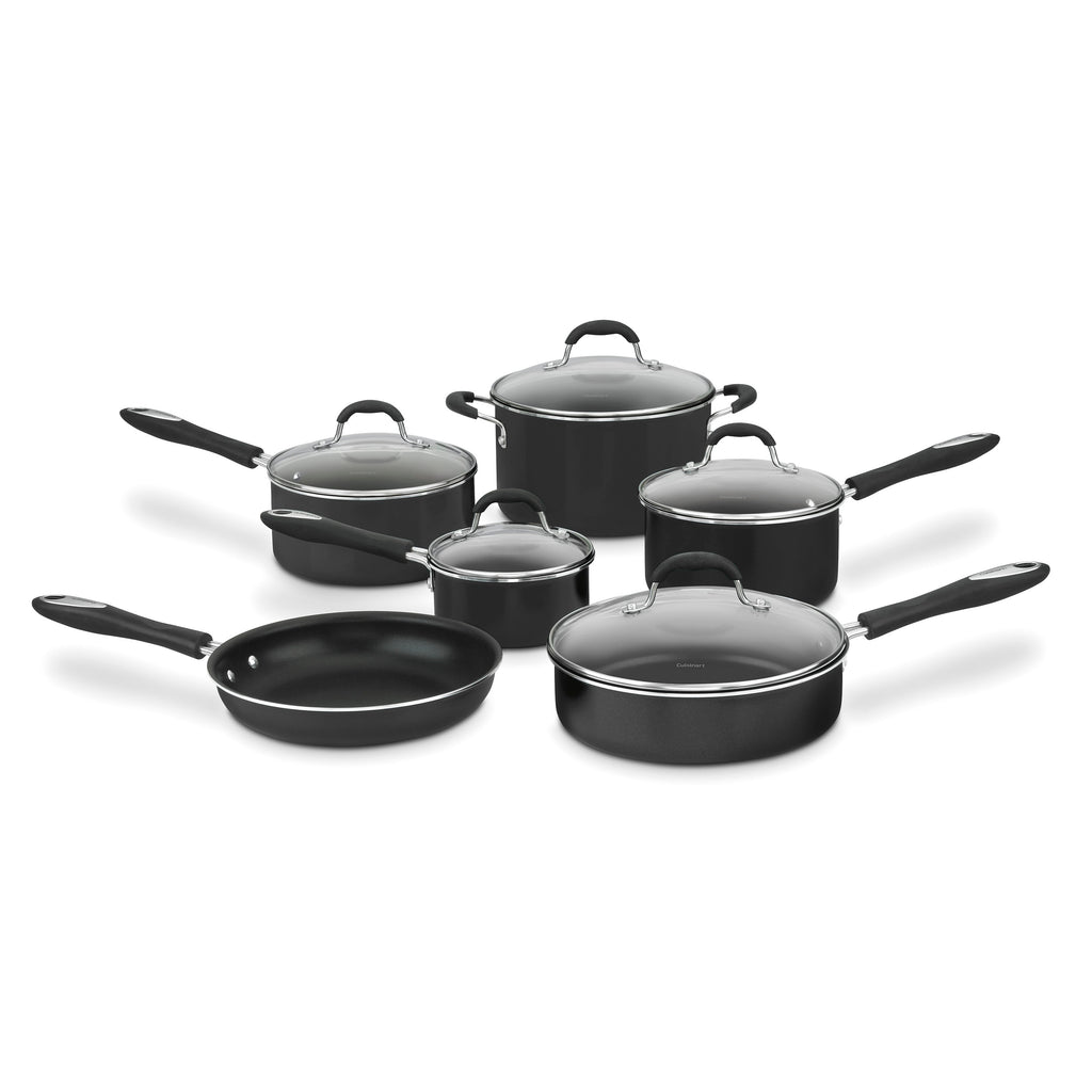 Advantage® 11 Piece Nonstick Cookware Set in Black