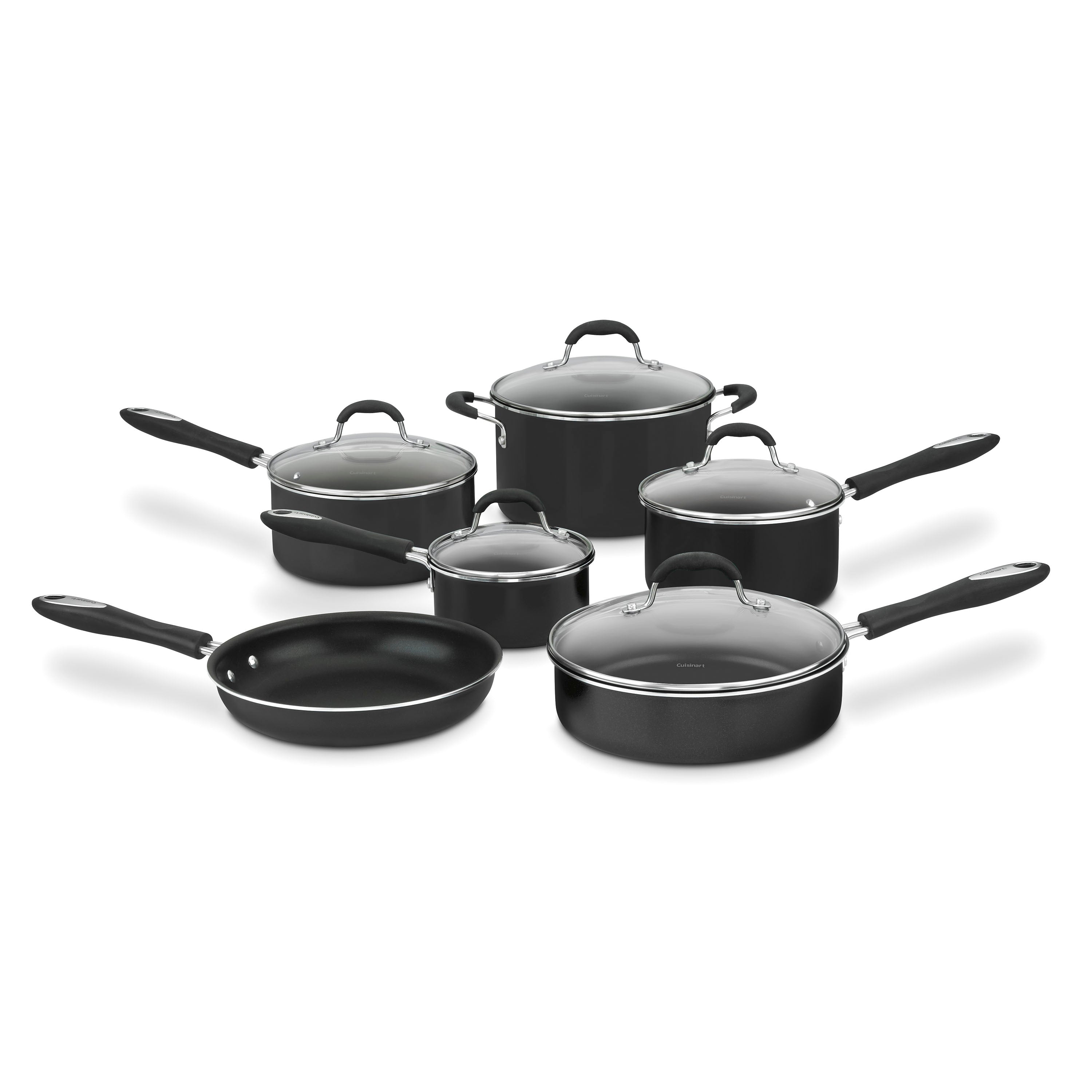 Advantage® 11 Piece Nonstick Cookware Set in Black