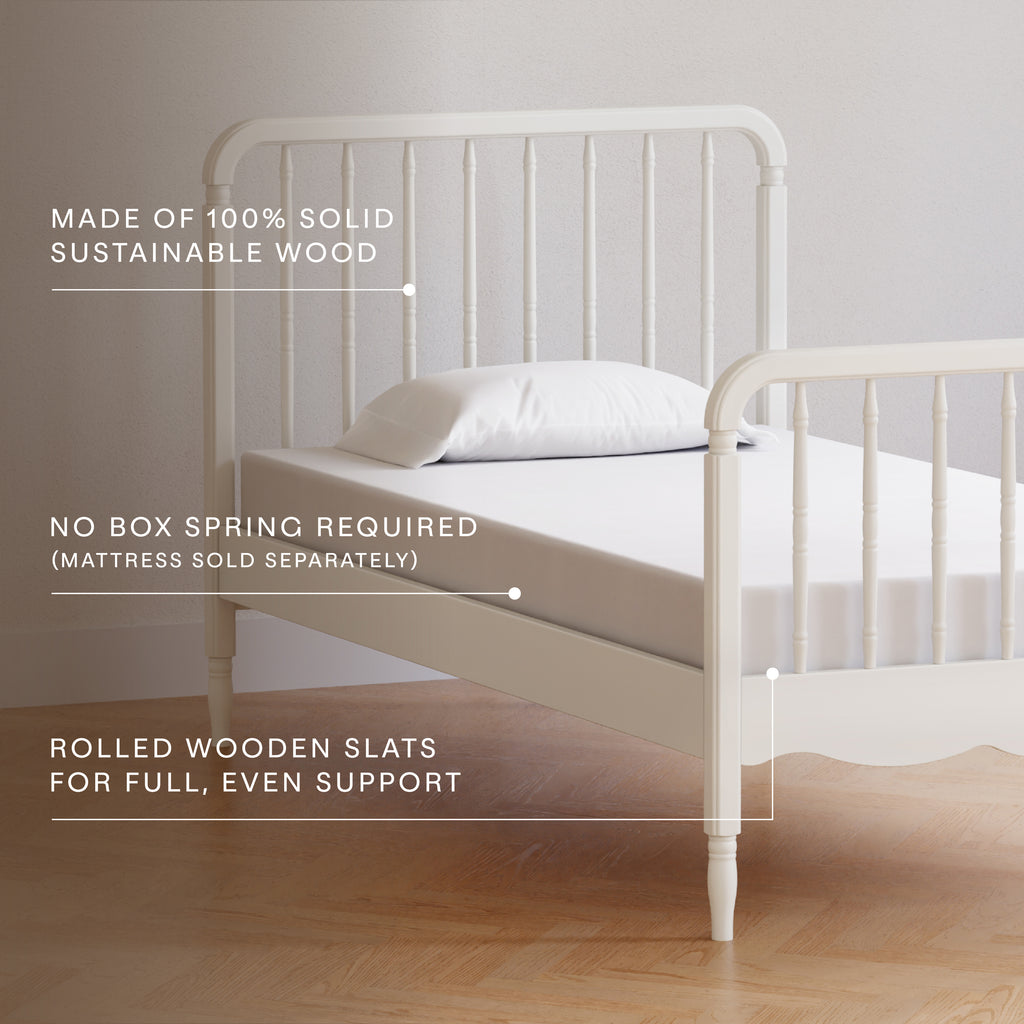 Liberty Spindle Twin Bed in Warm White